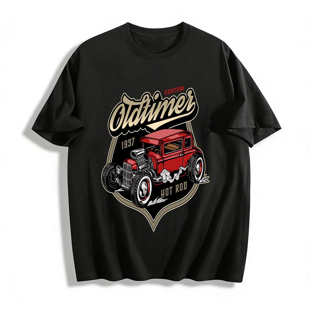 

1937 Vintage Hot Rod Oldtimer Custom Print Casual Men s T-Shirt Pure cotton T-shirt XXS