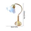 Bedroom White Table Lamp Miniature Furniture Model Doll Houses Accessory Realistic Lighting Toy Playset 1:12