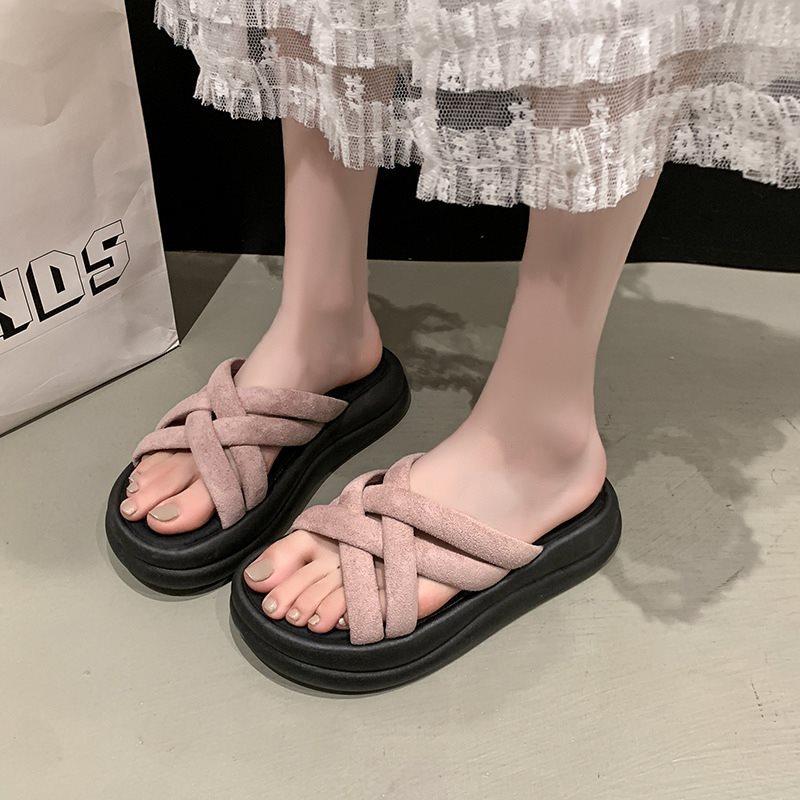 Fairy Wear French Beach Shoes Sandals Fashion Style With Platform Slippers Women'S Summer Skirt