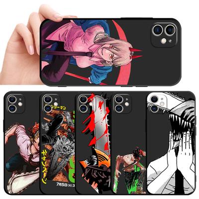 Tpu Soft Case For Iphone 12 Mini 8 Plus 7 6s 14 Pro Max 13 Pro Xr 11 Xs X Se Xs Anime Chainsaw Man Makima Cover Luxury Cases