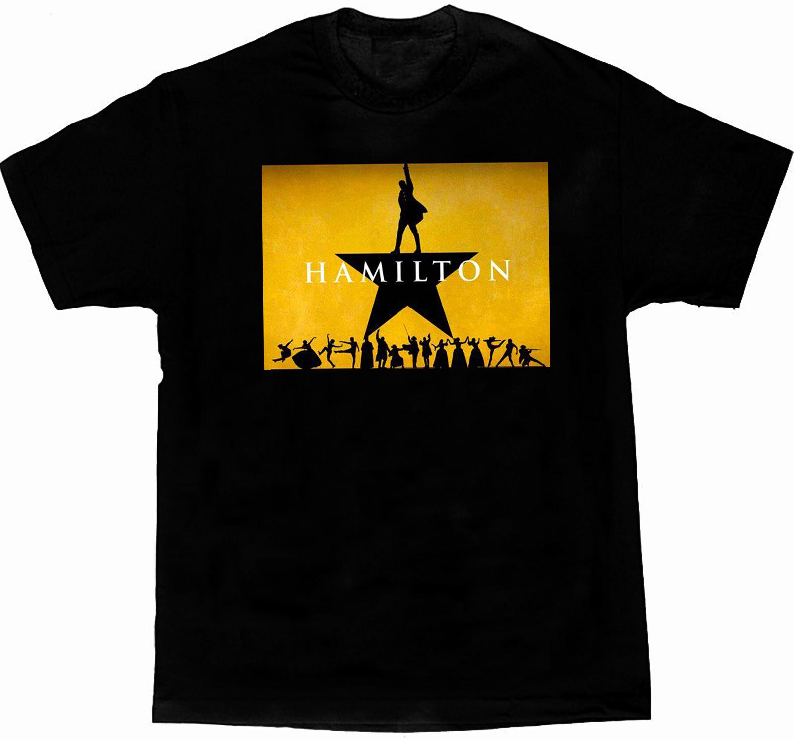 

American Musical Hamilton Stage Silhouette Creative Gift T Shirt. New 100% Cotton Short Sleeve O-Neck T-shirt Casual Mens Wom... 5XL різнокольоровий