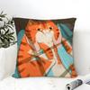 Illustration Of Diagonal Square Art Pillow Case Cotton Linen Fabric Square Zipper Pillowcase Home Decorative Living Room
