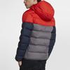 Nike Sport Casual Patchwork Down Jacket With Hood Men Outerwear Red Blue CU0226-634
