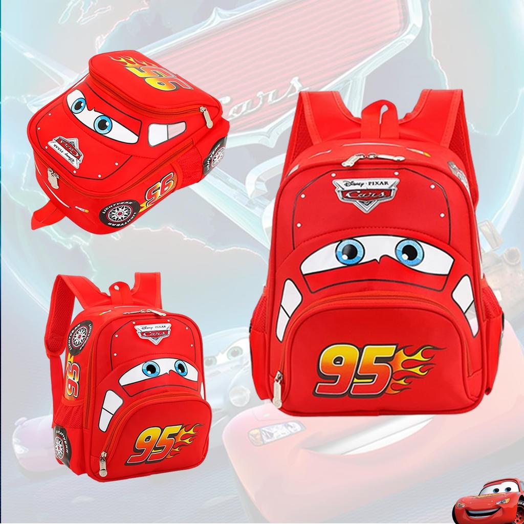Sunkids Cars Disney Paw Patrol Christmas Backpack for Kids, Boys, Travel, School, Entrance Ceremonies, Waterproof, Perfect for Field Trips (Red)