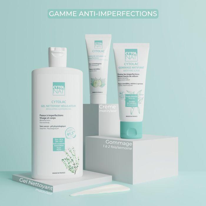 Gommage - CYTOLNAT - Cytolac - Peaux sensibles, mixtes à grasses - 75ml - Hypoallergénique