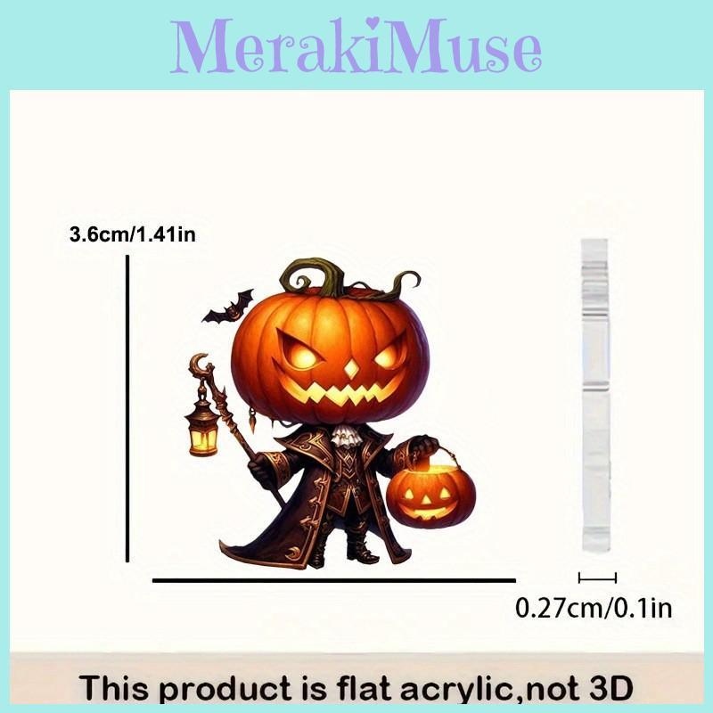 Halloween Themed Cartoon Pumpkin Pattern Women Acrylic Earrings For Casual Fashion Adults