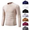 2025 Men's Casual Round Neck Solid Color Fashion Sweater