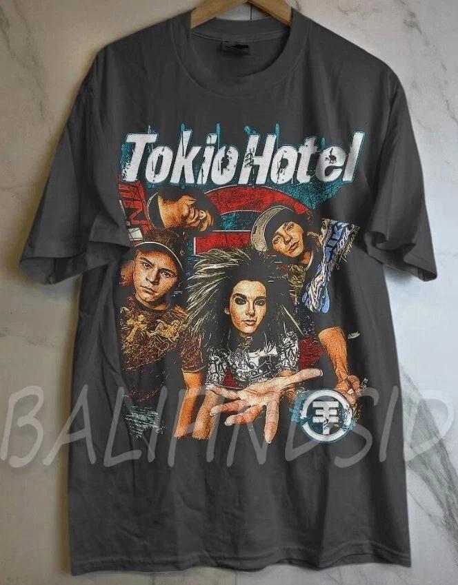 Винтажная футболка Tokio Hotel, Мерч Tokio Hotel, Футболка с постером Tokio Hotel S-5XL S