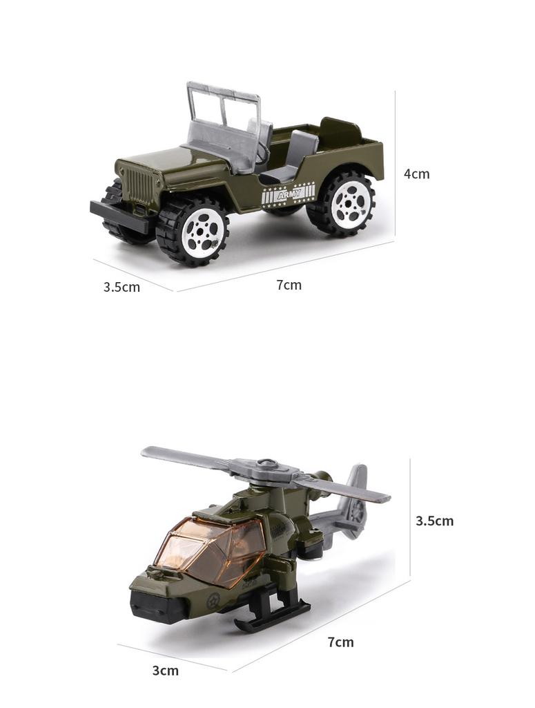 Mini Military Vehicles Alloy Army Tank Toys for Children Plastic Gliding Car Truck Kids Toy Gifts for Boy