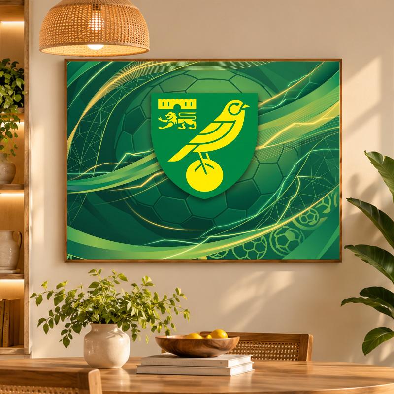 5D Diamond Painting Norwich City Football DIY Full Drill Diamond Art Kit Home Decoration