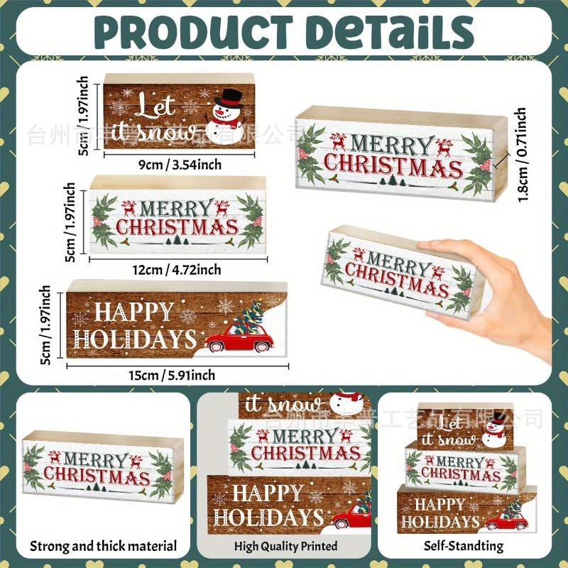 

Рождественское украшение деревянные украшения праздничное украшение настольный креативный узор для дома обеденный стол многоярусная подставка украшение