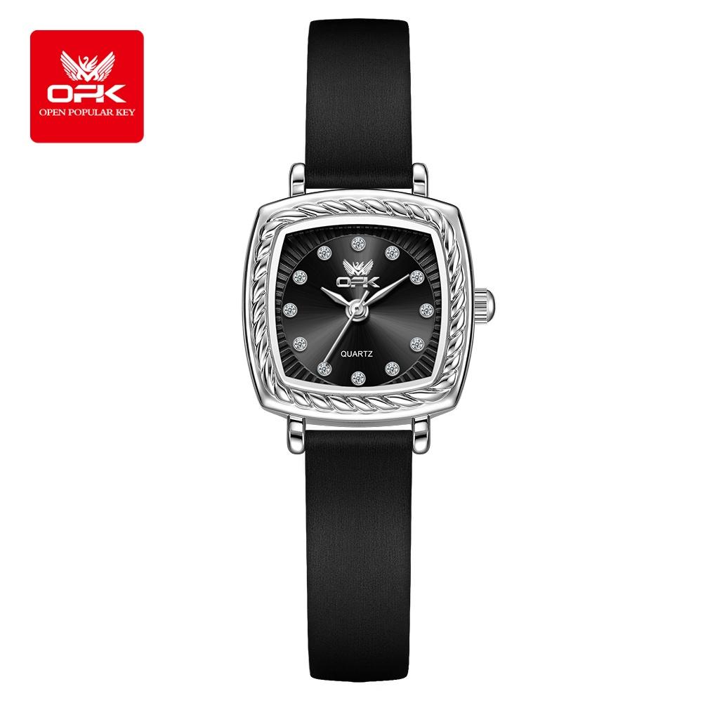 OPK 6061 Women's Quartz Wrist Watches Fashion Elegant Ladies Dress Watch Comfortable Leather Strap Waterproof Watches For Woman