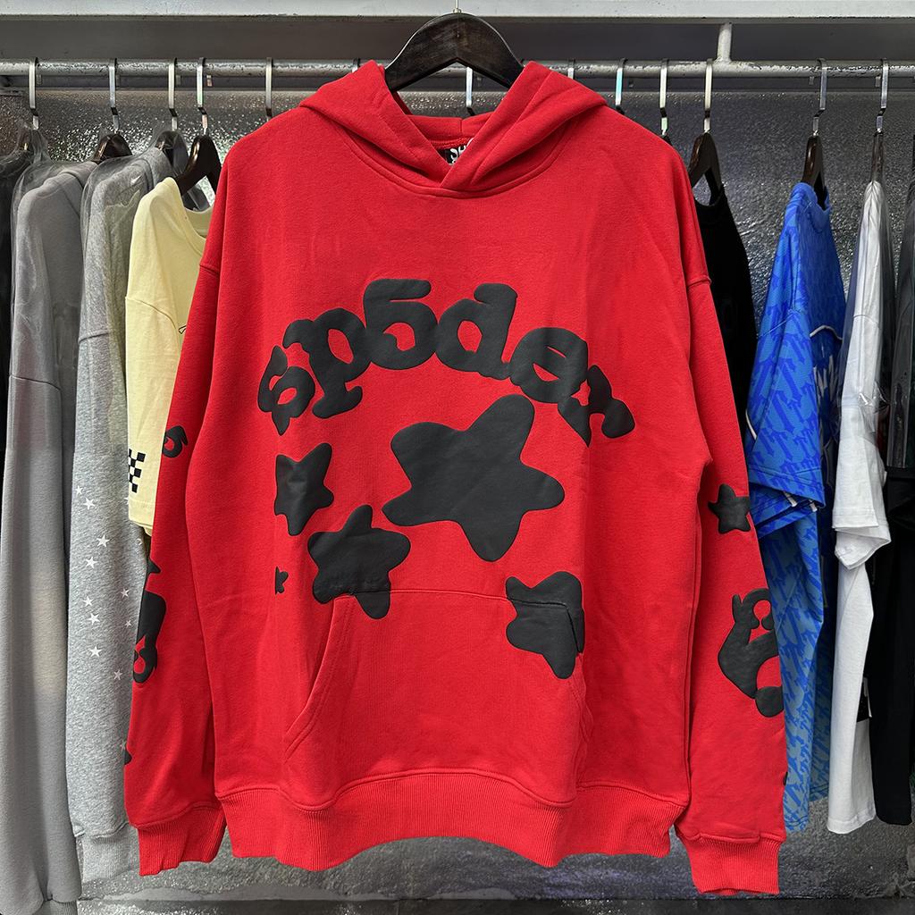 Sp5der European and American hip hop singers with the same printed letters 555555 men and women couples sweater hoodie trend