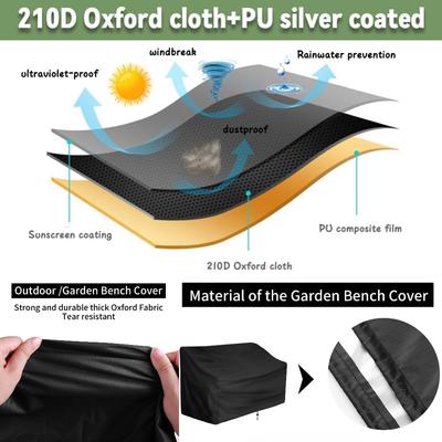 210D Oxford Garden Chair Cover Waterproof Furniture Protector Dustproof Bench/Stacking/Folding Chair Cover Patio Seat Rain Cover