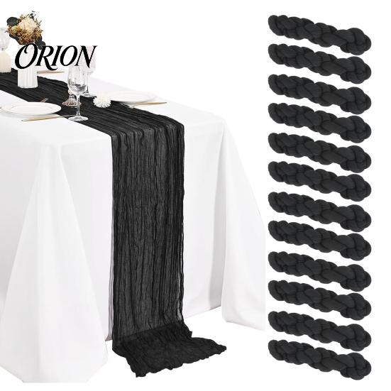 Weicher Polyester Tischläufer Rustikaler Mull-Tischläufer, Hochzeit Transparenter Rechteckiger Boho für Brautparty Baby Tischmitte