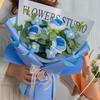 Häkelblumen-Sträuße mit Lichterkette und Geschenktüte Handgefertigte Gestrickte Sträuße Künstliche Rose für Muttertag Hochzeit