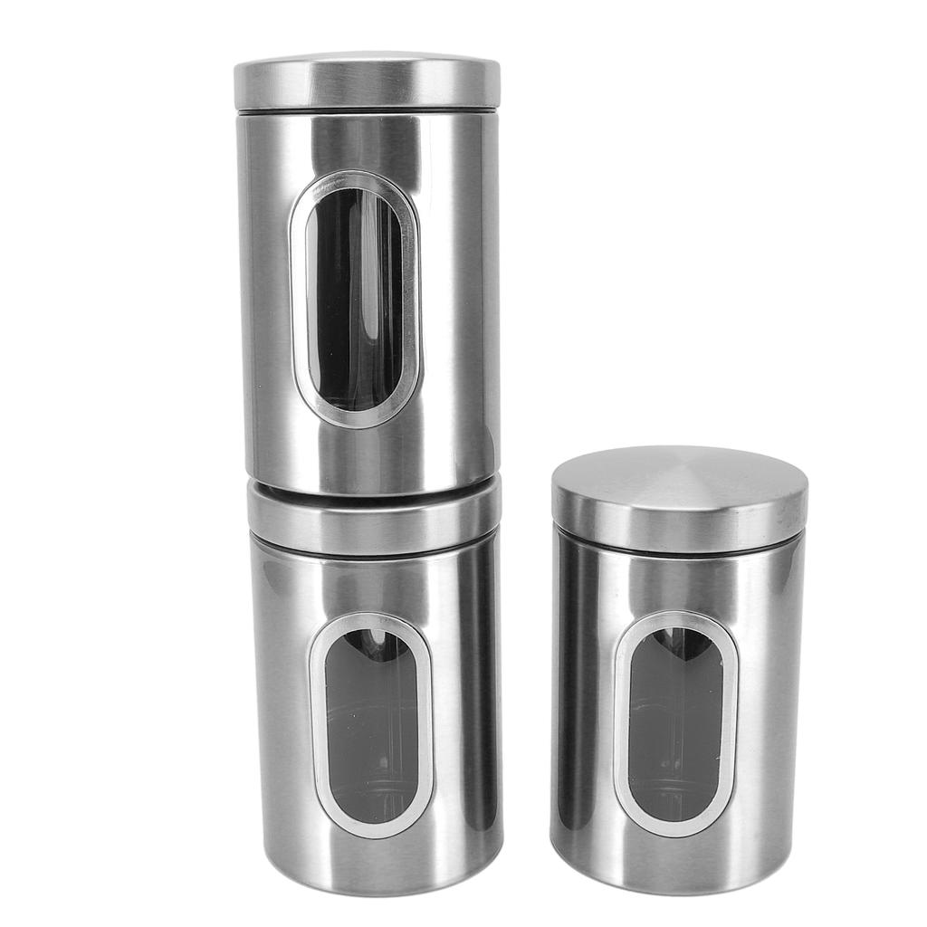 Frascos de Armazenamento de Alimentos Aço Inoxidável Reutilizável Conveniente Compacto Durável Vestível Armazenamento de Cozinha