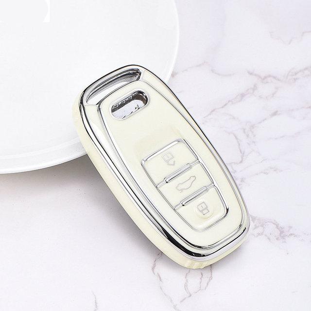 

Обшивка ТПУ автомобильного ключа крышки корпуса для A1 A3 8P A4 A5 A6 C7 A7 S3 S8 R8 Q2 Q3 Q5 Q7 Q8 SQ5 TT RS3 RS6 Аксессуары