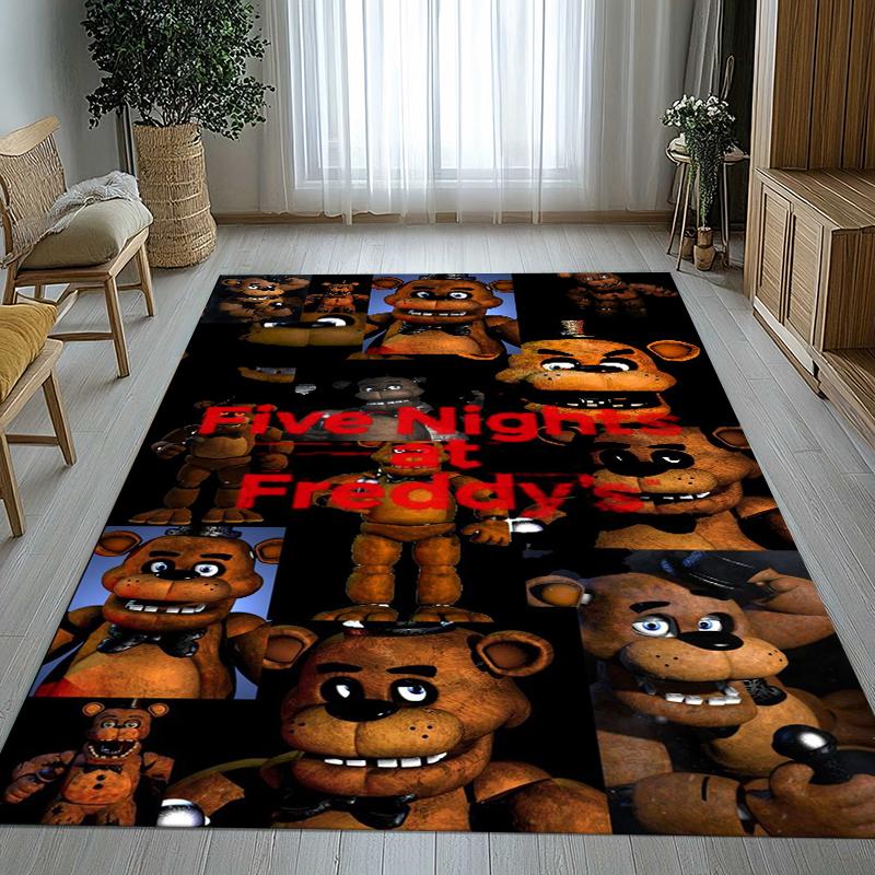 Хоррор Фредди F-FNAF Игры Гостиная Нескользящий Ковер Мягкий Ковер для Спальни Детской Игровой Комнаты Дивана, Домашний Декор Придверный Коврик Подарок 40x60cm