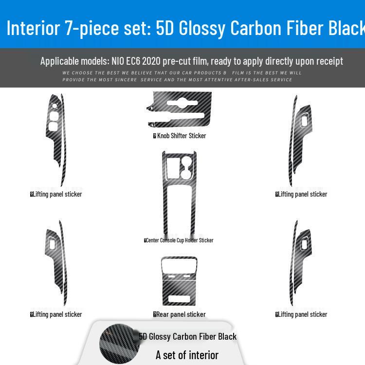Compatible Nio ES8 (18-20) Carbon Fiber Gear Stickers for ES6/EC6 - Free Replacement If Damaged