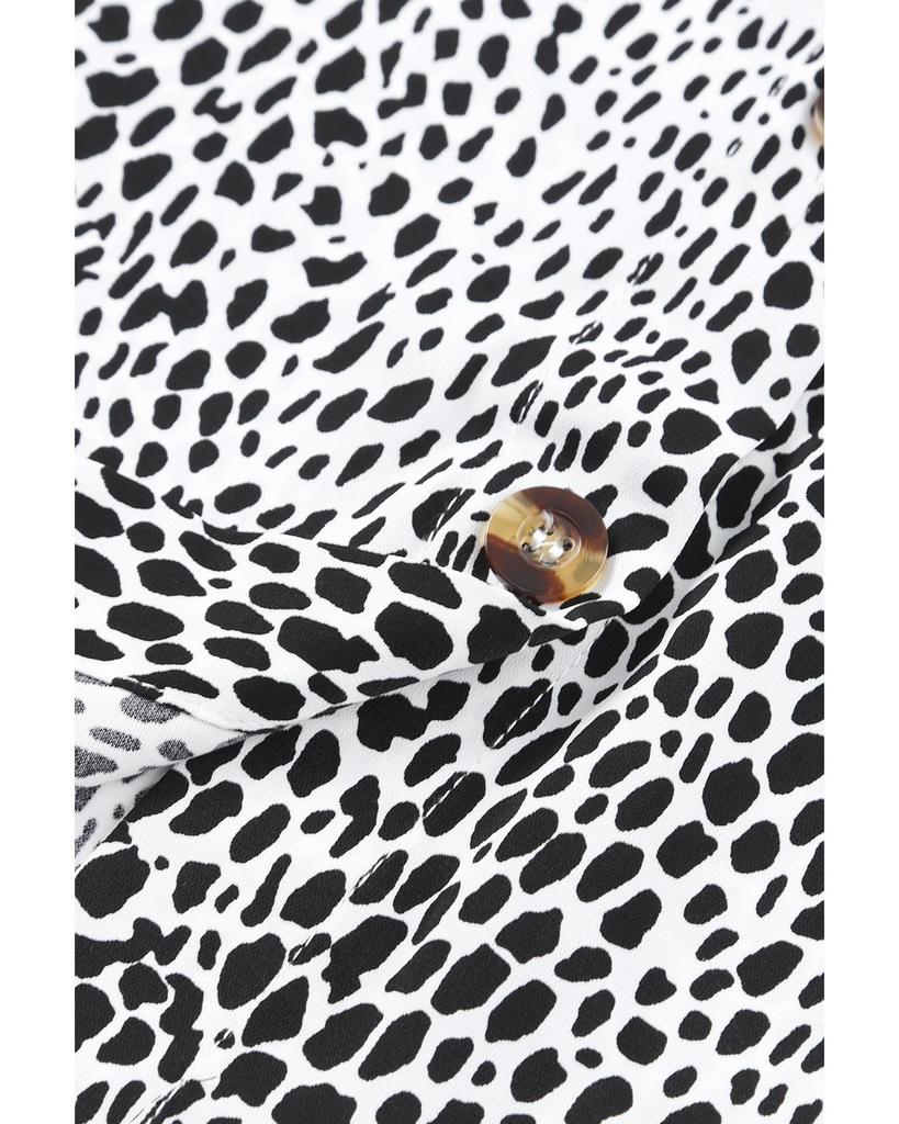 Azura Exchange Leopard Animal Print Shirt Dress