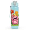 1PC Pink Monster Floral 750ml Color Plastic Sports Water Bottle Leakproof Flip Straw Lid Suitable for Sports Office Home Use
