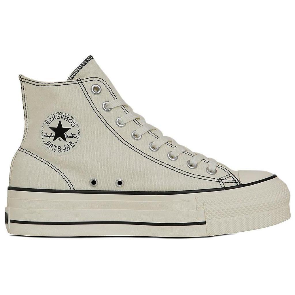 Converse All Star Lifted Overtape St Hi Comfortable Versatile Durable High-Top Canvas Shoes Unisex Sneakers White 31313951