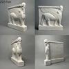 Mythische Kreaturen Geflügelter Stier Gipsstatue Handwerk Schreibtischdekoration Kreative Kunstwerke Geflügelter Stier Skulptur Raum Ästhetische Dekoration