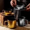 Kreativní zlatý stříbrný keramický hrnek Vintage šálek na kávu Sada nádobí Matcha šálek šálek mléka šálek na latte šálky pro domácnost šálky na vodu šálky na čaj