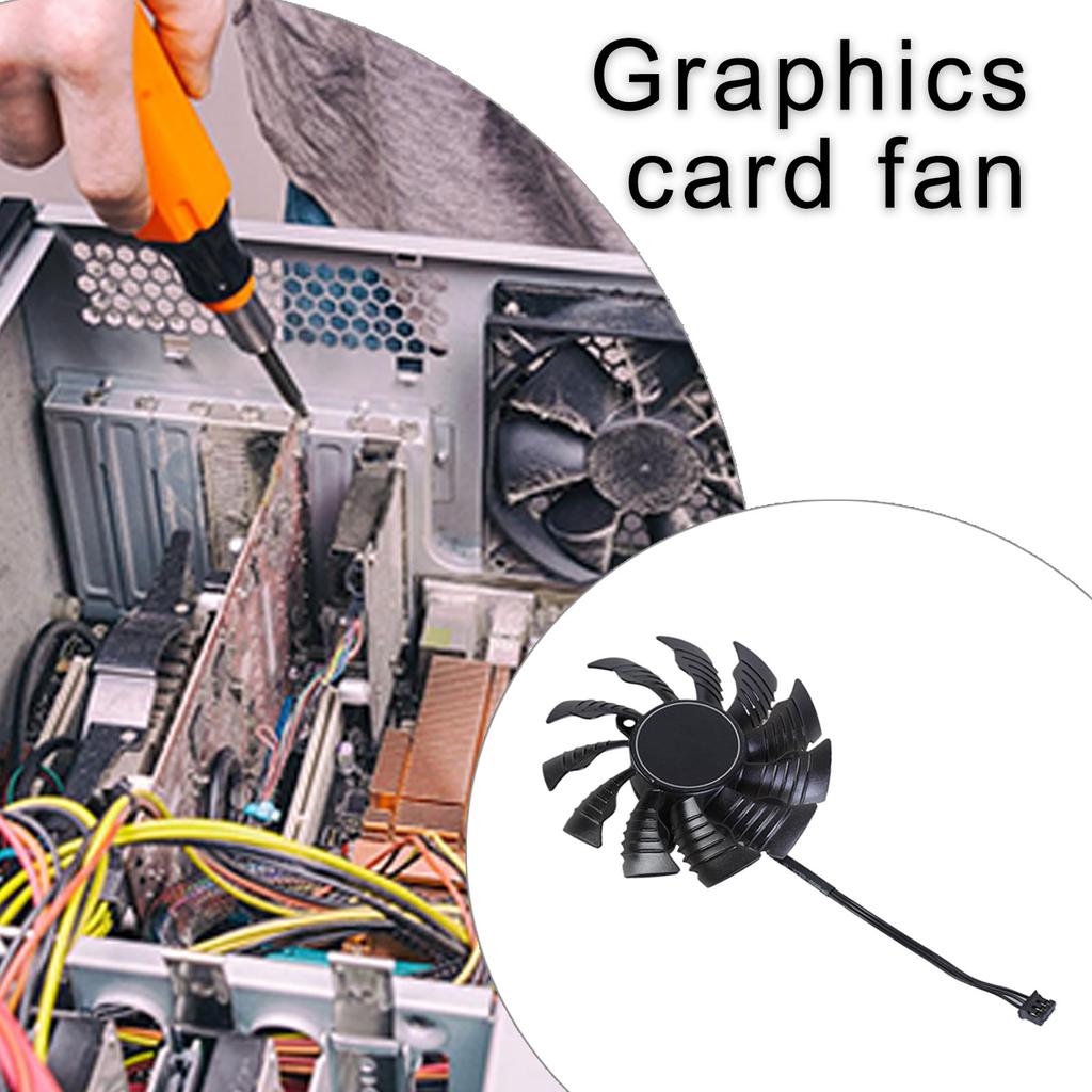 80mm 12V 3Pin Graphics Card Cooling Fan for GTX1650 Coolers VGA Fan as Fan Replacement PLA09215S12H