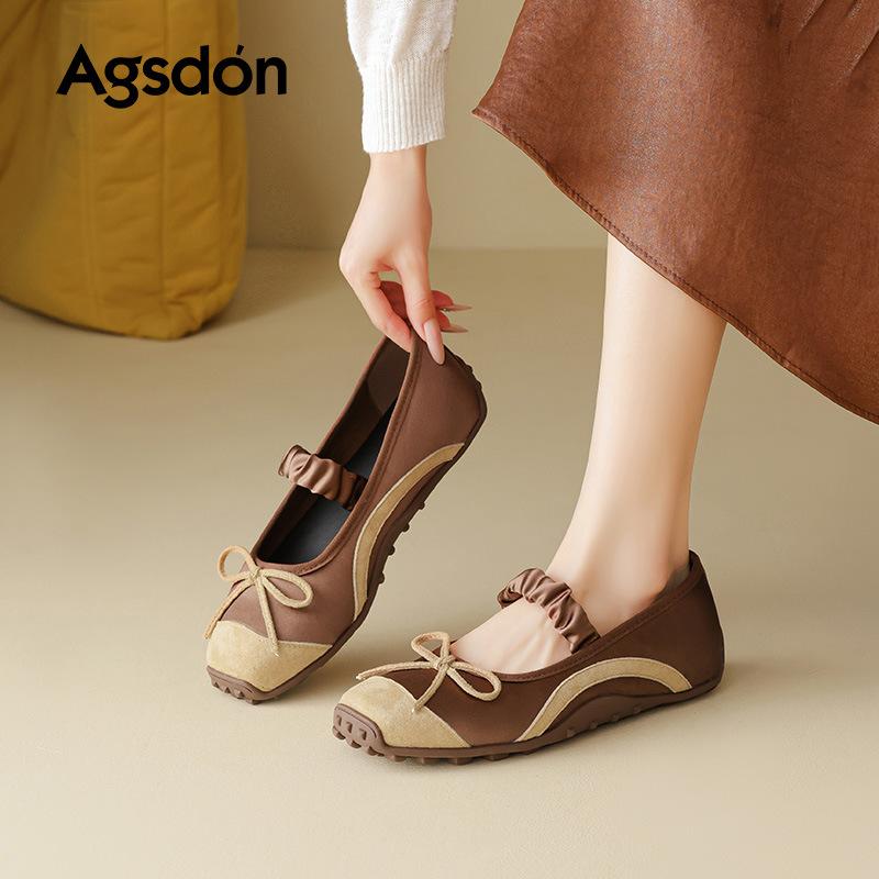 Augustus Denboken single shoes women's 2025 new summer casual Mary Jane shoes are beautiful and not tired of small leather shoes