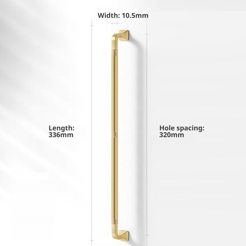 Modern Minimalist Kitchen Cupboard Handles Solid Zinc Alloy Vintage Wardrobe Door Pulls Brushed Brass Finish Furniture Hardware