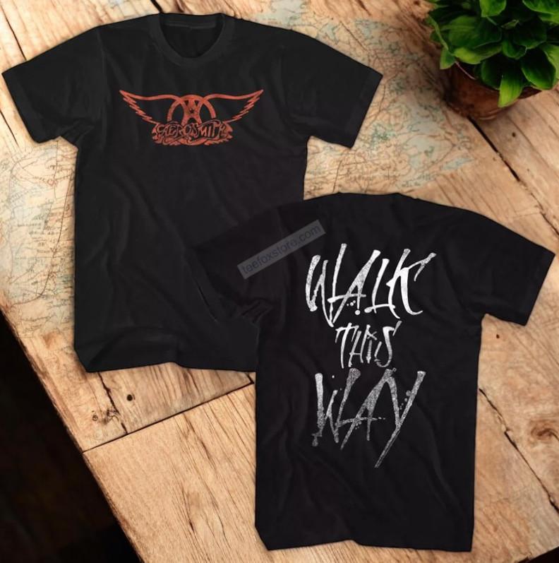 Aerosmith Walk This Way Shirt Unisex T-Shirt Graphic Tee XL