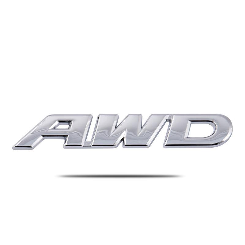 3D Metal Car Letters For AWD Logo Emblem Sticker Fender Trunk Badge Accessories