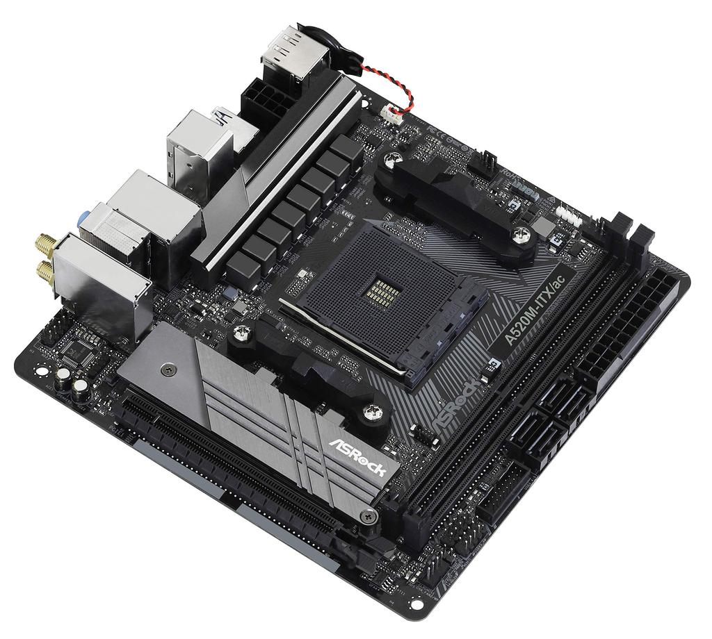 Asrock Motherboard A520 Kompatibel mit AMD Ryzen 3000 4000 Serie A520 Autorisierter Distributor M-ITX/ac / (Sockel AM4) Mini-ITX [Inlandsprodukt]
