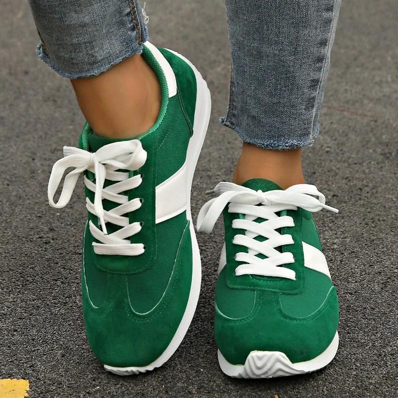 Fashion Women's Sports Shoes 2025 Fashion Ladies Shoes Front Lace-up Woman Sneakers Plus Size Light Comfortable Outdoor Casual Sneaker