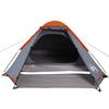 Vidaxl Campingzelt, 2-Personen, Grau-Orange, Wasserdicht