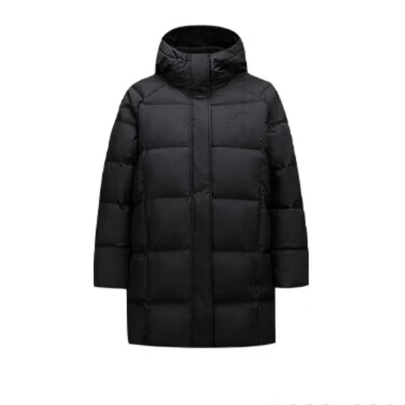 ANTA Women's Hooded Mid-Length Duck Down Puffer Jacket