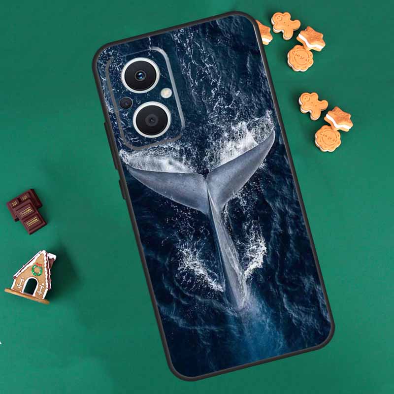 Cute Ocean Whale Fish Case For OPPO Reno 14 F 13 12 11 10 Pro 8T 8 7 Lite Cover For OPPO Find X8 X6 X5 X9 Pro Coque