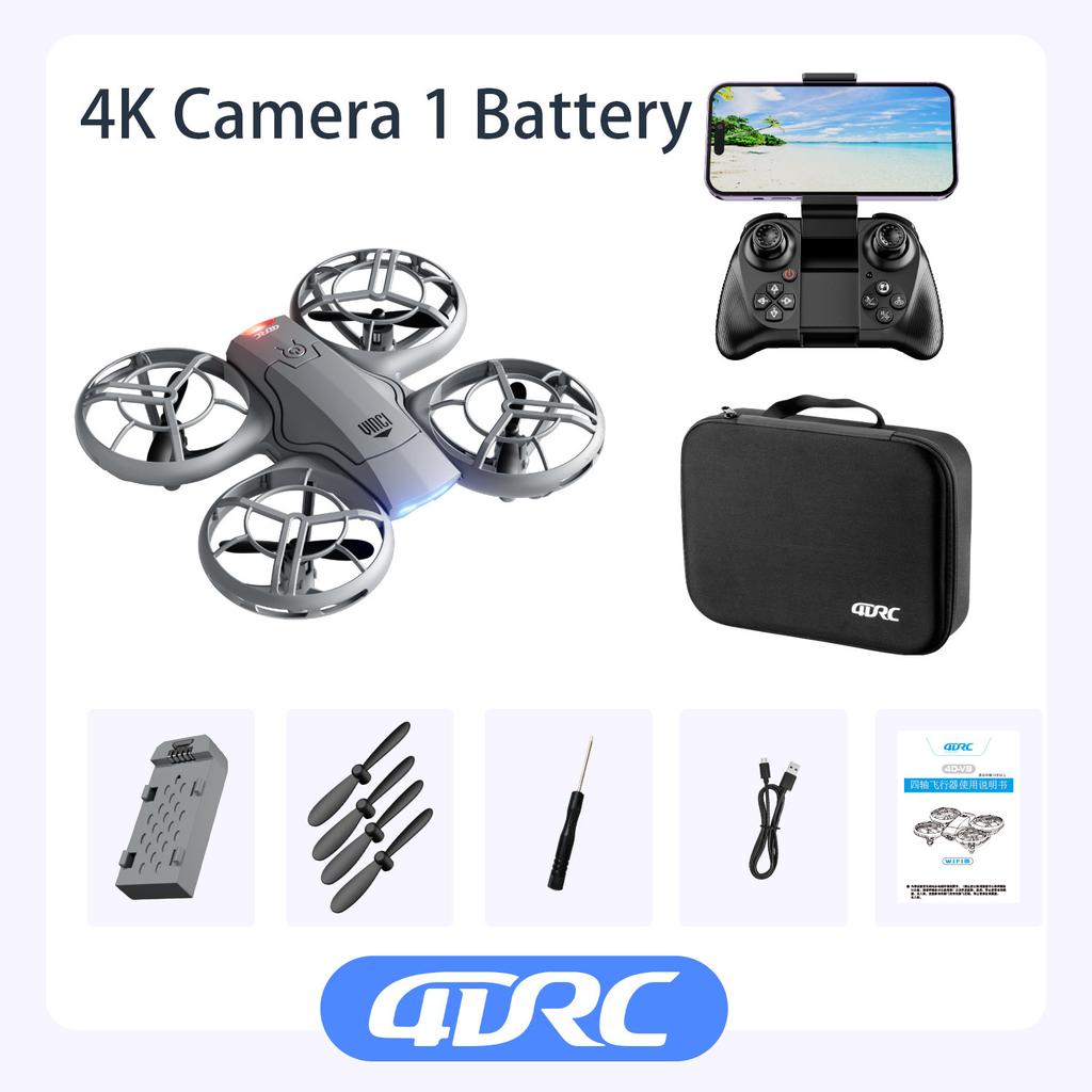 V8 New Mini Drone 4k Profession HD 1080P Wide Angle Camera WiFi FPV RC Dron Height Keep Drones Helicopter Kids Toys 4DRC