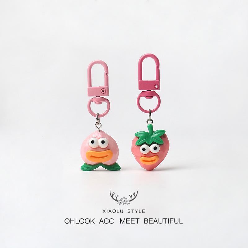 Adorable Mini Fruit Keychain Pendant - Cute, Funny Bag Charm Accessory