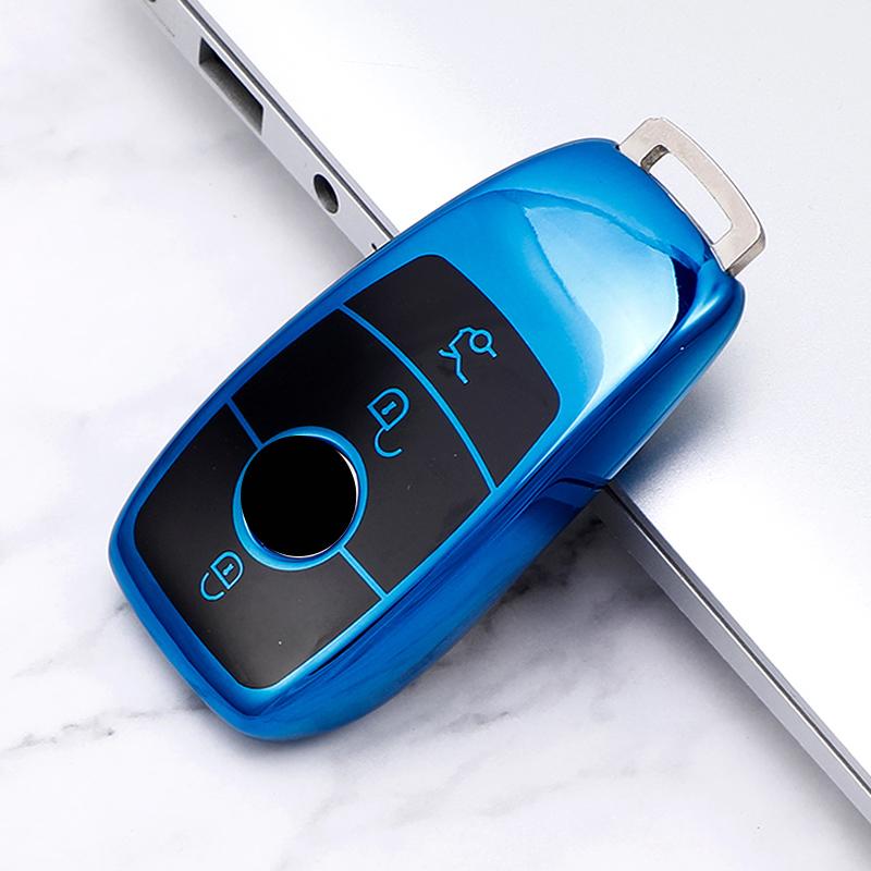 TPU Car Key Case Cover For Mercedes Benz W205 W213 W222 X167 W177 A C E S G Class GLC CLA Shell Holder Auto Keychain Protector