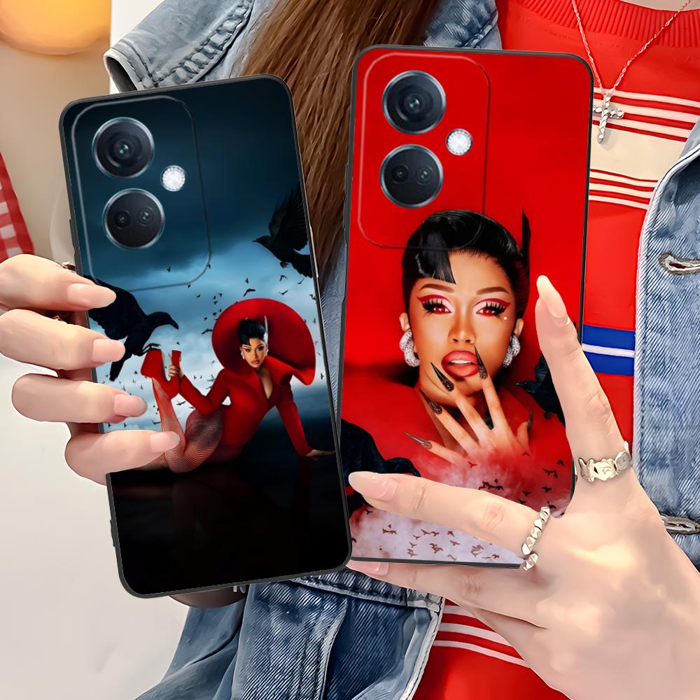 Cardi B Matte TPU Mobile Phone Case for OPPO Reno 14 13 12 11 10 9 8 7 6 5 F T Pro 5G Colorful Printing Cover