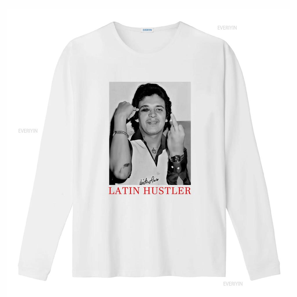 T-shirt Retrò Latino Hustler Classico Héctor Lavoe Stile Vintage Design Hip Hop vintage Lavata Morbida Traspirante streetwear