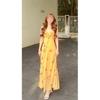 Temperament Floral Suspender Dress Women's 2025 Summer New Vacation Style Beautiful and Thin Skirt Women's Clothing