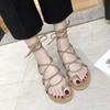 Women's Sandals Strappy Ladies Shoes Beach 2025 Luxury Shoe Sales Korea Summer Original Trending Cheap Liquidation Sandal Sale