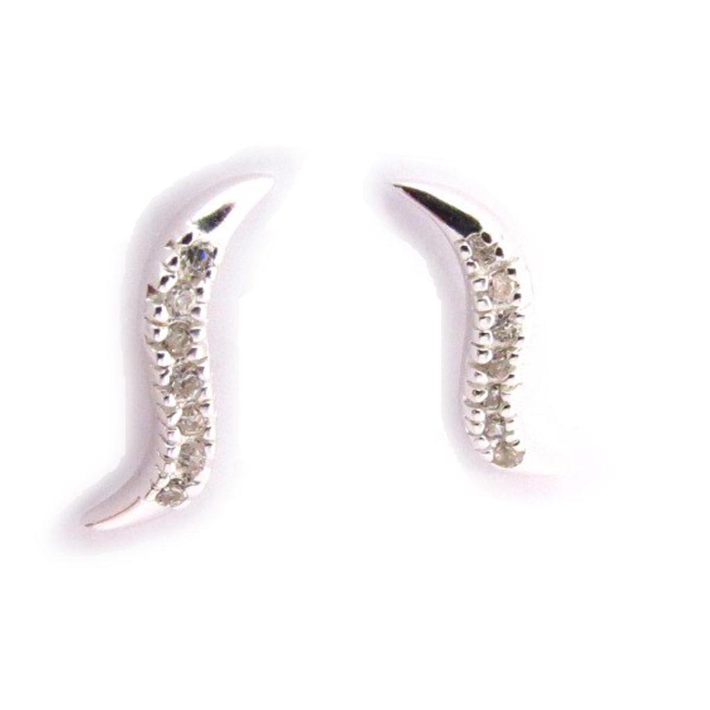 Les Trésors De Lily [G1968] - White 'Cesaria' Silver Earrings