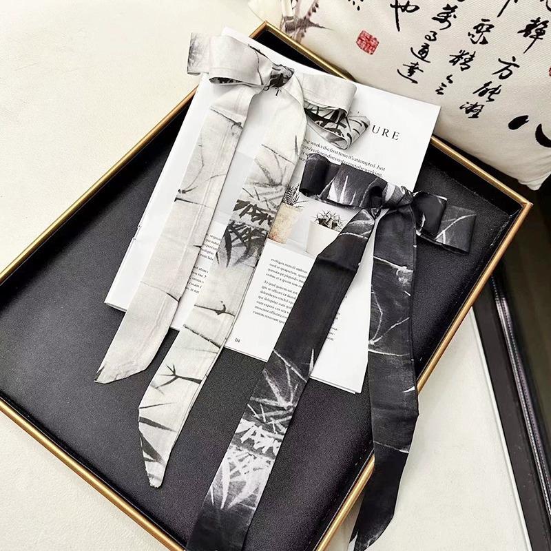 Women Casual Chinese Ink Painting Hair Band Headwear Scarves