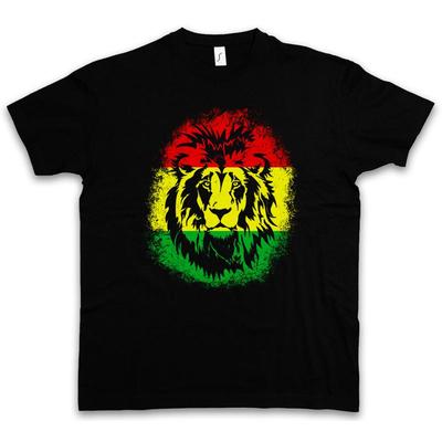 Lion Head Rastafarian Flag T-shirt