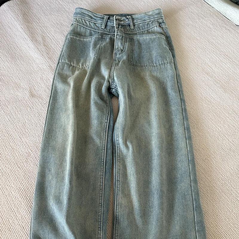 Women's Plus Size High-Waisted Fleece-Lined Wide-Leg Jeans - Winter 2024